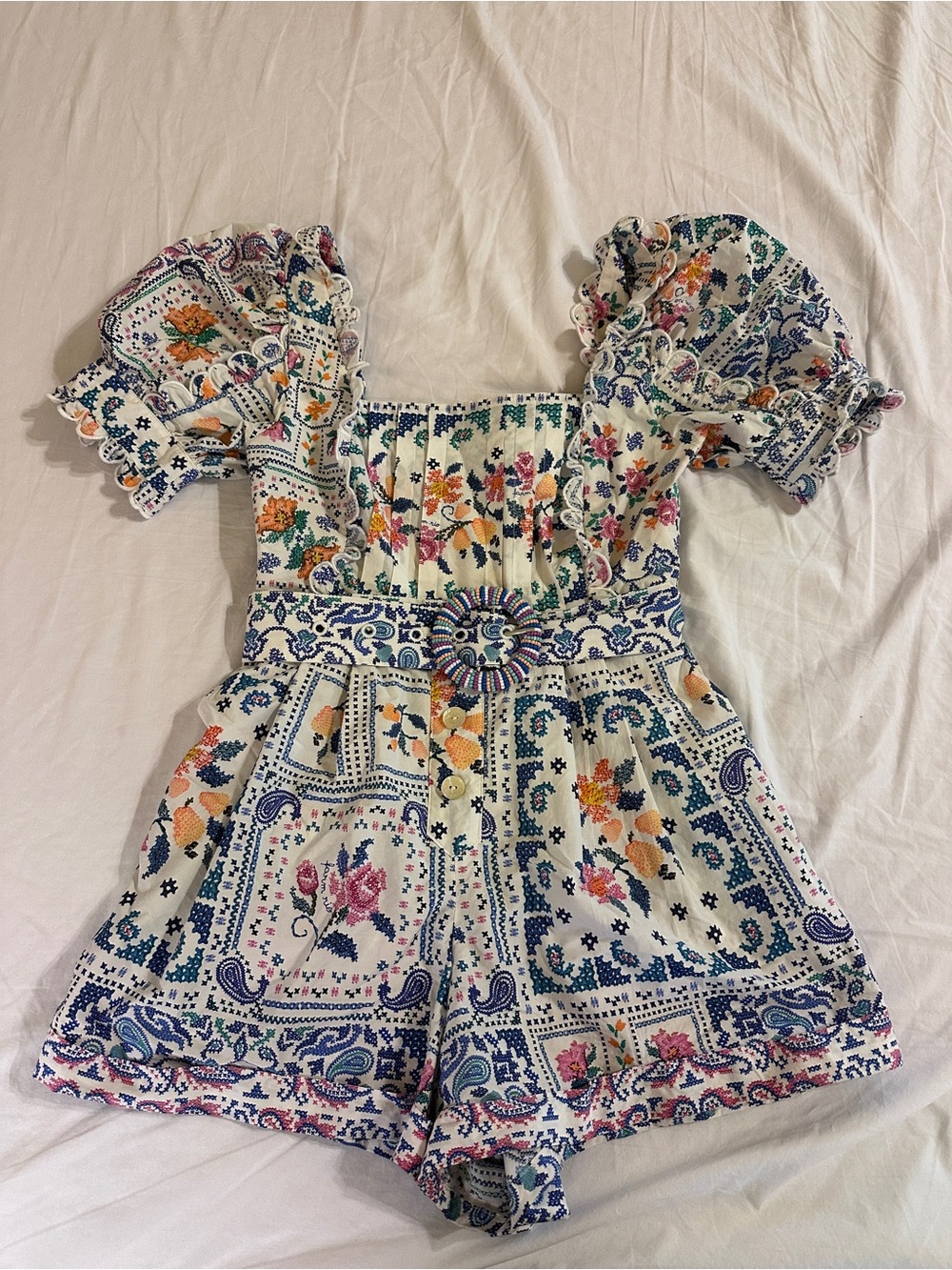 FARM Rio Romper with Beaded Buckle Small - Picture 2 of 4